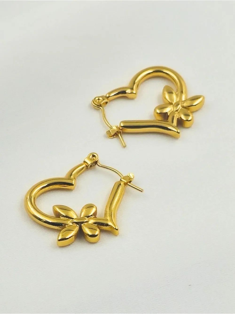Floral Hoop Earrings Q1107